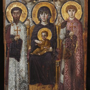 Virgin and Child, flanked by Angels, St. George and St. Theodore, 500s. The Holy Monastery of Saint Catherine Ph: Father Daniel, Holy Monastery of Saint Catherine, Sinai