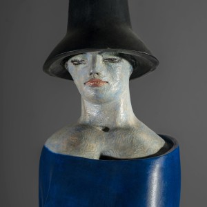 GIULIANO VANGI  Donna con cappello nero, 1989  Particolare/detail Ph: Orcorte