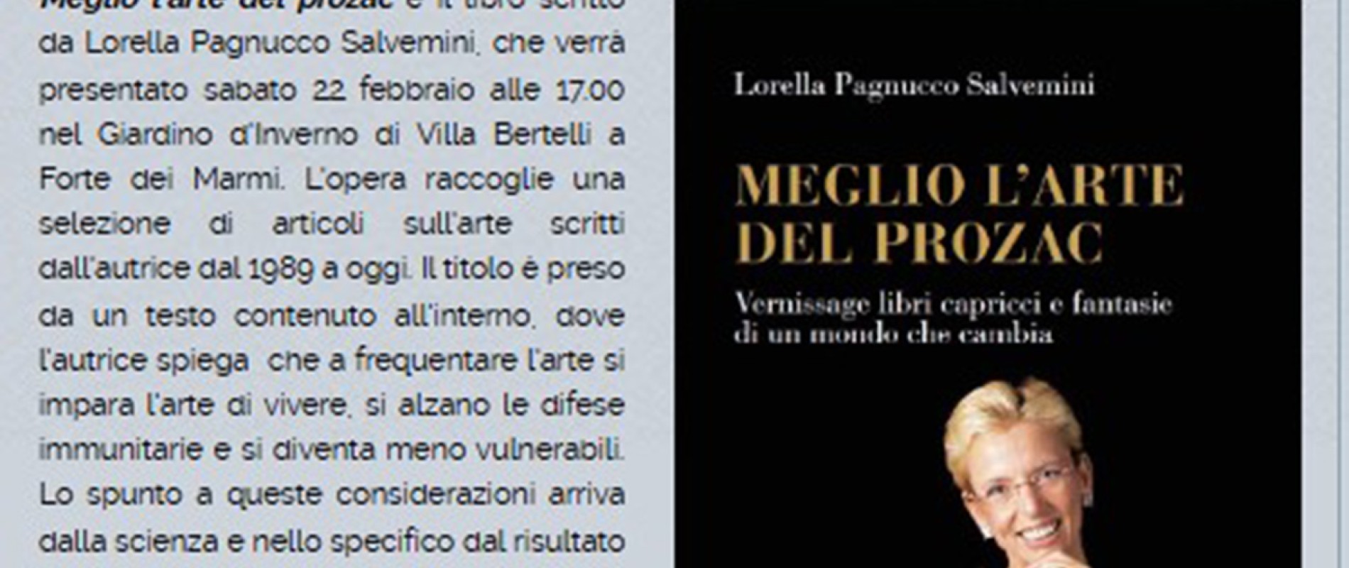 Meglio l'arte del Prozac • Gazzetta di Viareggio, 18 febbraio 2025