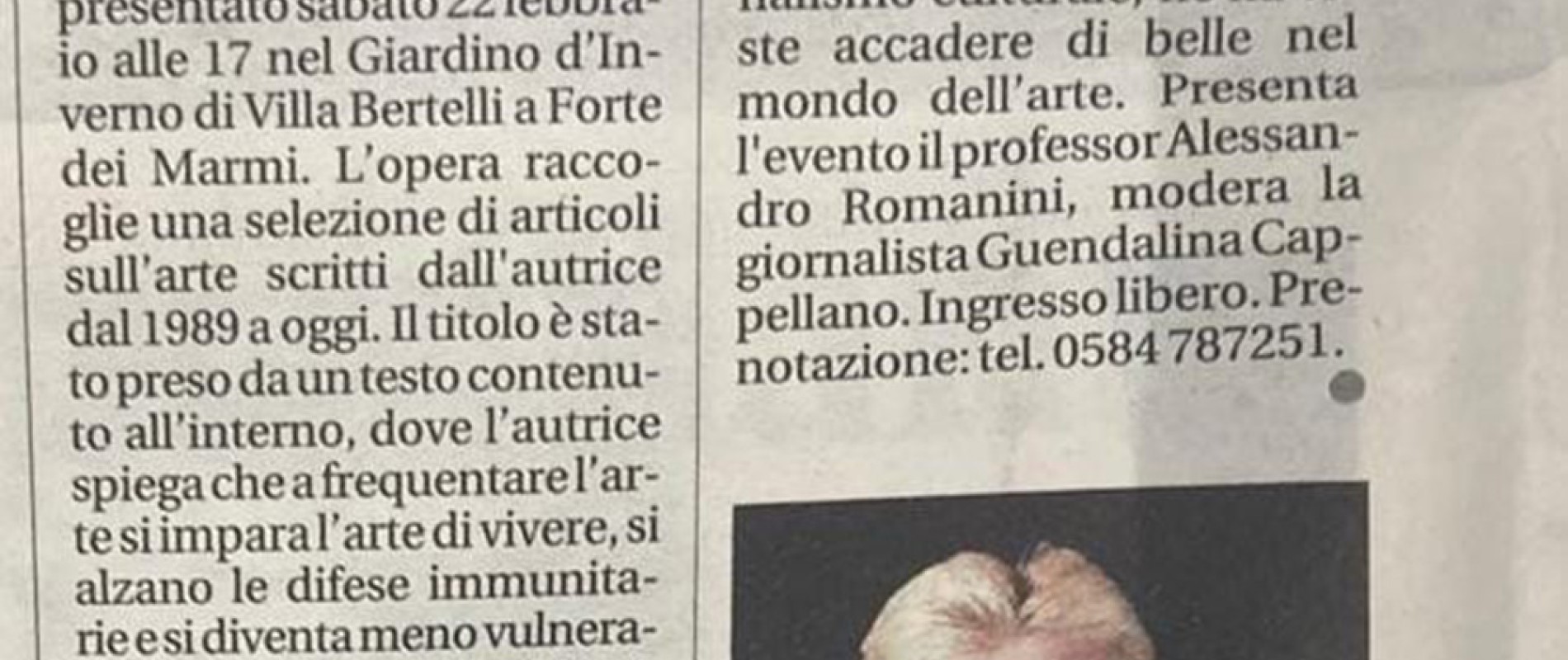 Meglio l'arte del Prozac • Il Tirreno, 19 febbraio 2025